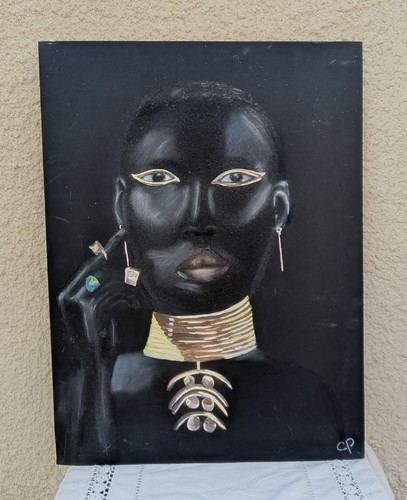 Acrylique sur carton - sur, portrait