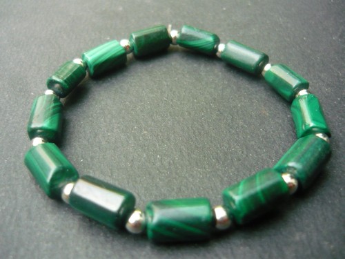 Bracelet perles malachite - bracelet,