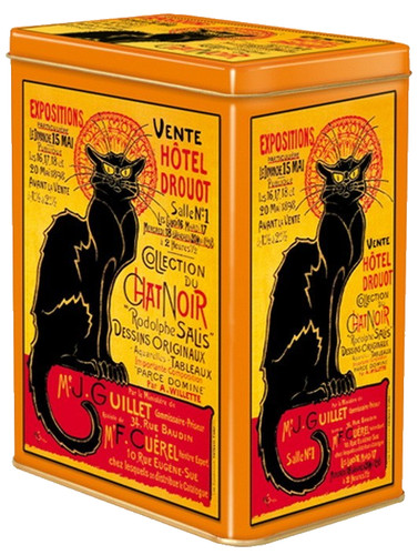 Boite métal chat noir - boite,