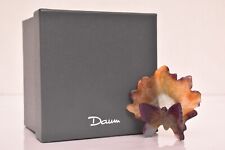 DAUM  PETIT PAPILLON NATURE FRANCE 01777 W BOX Pate De Verre Dish Bowl Butterfly