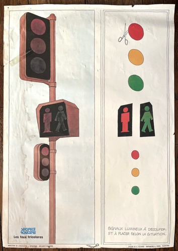 Ancienne affiche scolaire - 🚦,