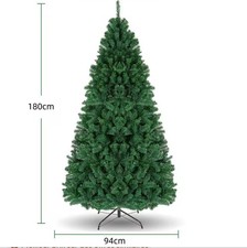 Sapin de Noël Artificiel 180 cm avec Pied Métal – Arbre de Noël PVC Haute...