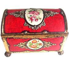 Antique Toy Style Small Metal Chest