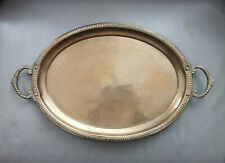 Plateau ovale en laiton et
