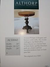 Althorp Living History Louis Philippe Mahogany And Bronze Centre Table  Gorgeous