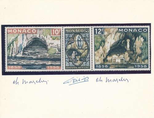 Monaco 1958 triptyque - monaco, n°