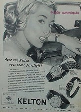 1958 AD KELTON MEN'S BESANCON WOMEN AD PUB VINTAGE WRISTWATCH