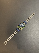Trifari 'Alfred Philippe' 'Rue de la Paix' Pave and Enamel Carnation Bracelet
