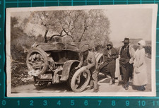 PHOTO VINTAGE CAR CHANGE RUBBER HAIRDRESSER AND ELEGANT OWNERS 1920 C. ( F 38 )