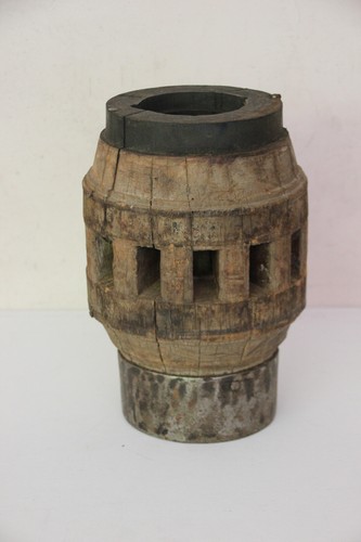 Ancien moyeu roue bois - moyeu, en