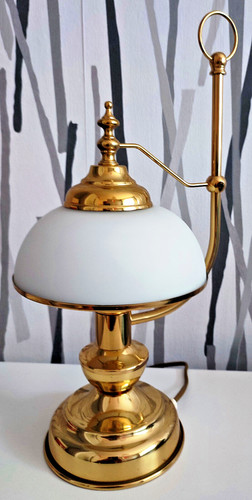Lampe laiton verre - en,