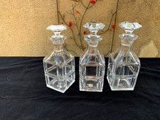 3 Anciennes Carafes en Cristal BACCARAT St LOUIS Cave à Liqueur Napoléon III