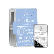 Wessex Mint Silver Savers Beatrix Potter 1g Solid Silver Bullion Bars Box of 48