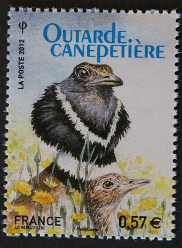 Timbre france outarde - timbre,