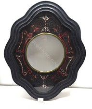 FRENCH OEIL DE BOEUF CLOCK DOOR WITH MOTHER OF PEARL INLAY
