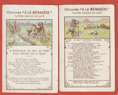 Chromos fables de la - chromos,