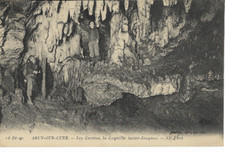 Old postcard 89 ARCY SUR CURE LES GROTTES LA COQUILLE SAINT JACQUES