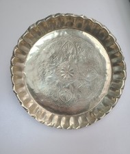 Plateau rond en laiton