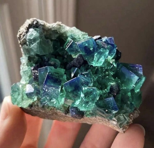 Cristal roche fluorite - cristal,