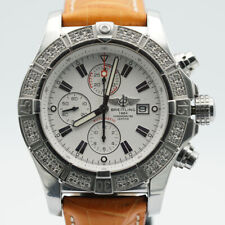 Breitling Super Avenger A13370 Lunette Brillante Breitling Avec Documents Blanc