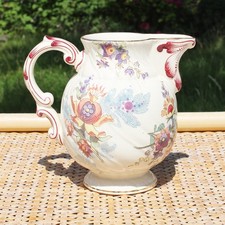 Antique U & C Sarreguemines Lavallière Model Earthenware Milk Pot / Pitcher