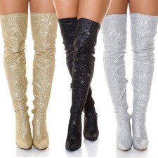 Bottes Femme Glitter Au Dessus