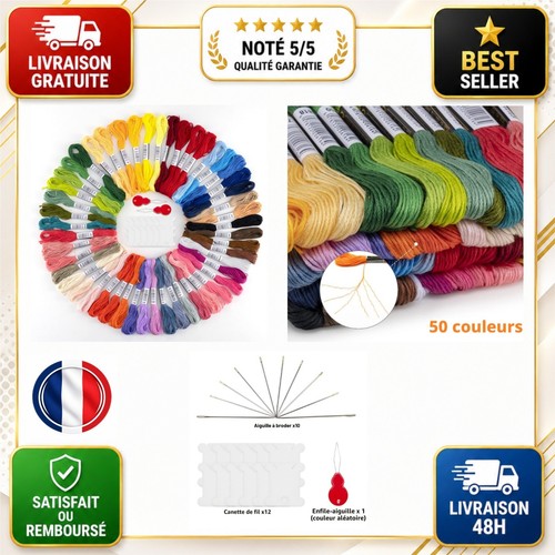 Fil broder couleurs 6 - broder,