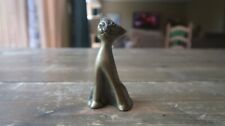 Antique Brass Cat le Chat Figure Decor 2.75"