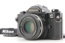 [Near MINT] Nikon FM Black SLR Film Camera Ai-S 50mm F1.8 Lens Strap From JAPAN