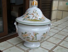 Bonbonnière faïence décor