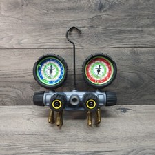 hilmor 1839129 4-Valve Aluminum Manifold With Gauges Only No Hoses New 134a