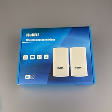 KuWfi Wireless Bridge 2-Pack Model CPE120 300Mbps 2.4G 0utdoor CPE Kit