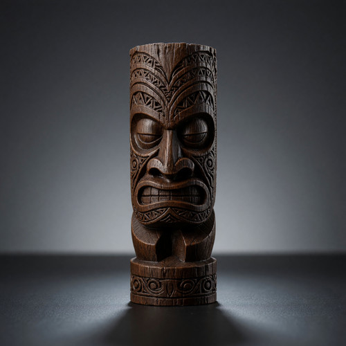 Totem tiki polynésien - totem,