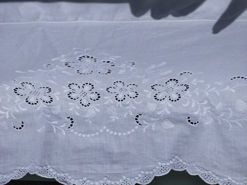 Ancien drap banc avec - , motif