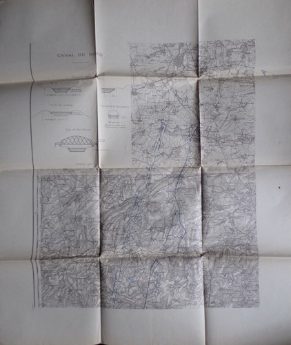 Carte ancienne canal - §,