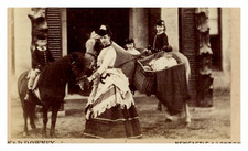 W&D Downey, Angleterre, Princesse de Galles et ses enfants, CDV vintage, ca.1865