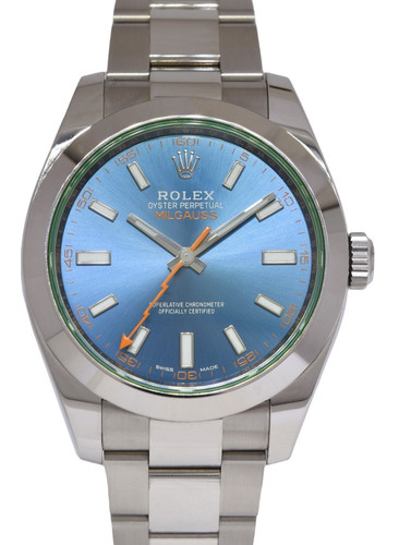 Rolex milgauss steel blue - rolex,