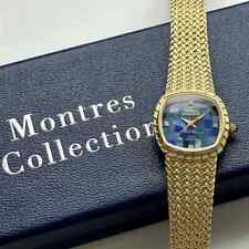 Montres Ms-007G Opal Jewelry Quartz Analog Gold Watch With Box - Used