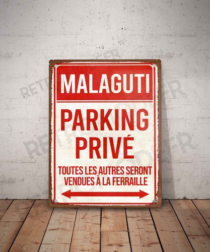 Plaque métal vintage malaguti - métal,