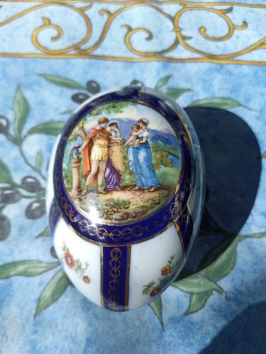 Gros oeuf porcelaine limoges - porcelaine,