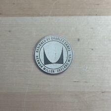 Vtg Herman Miller Eames Lounge Shell Chair Mid Century Foil Label / Medallion
