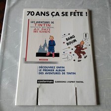 PLV original carton 35 x 47 cm MOULINSART 1998 – 70 ANS TINTIN PAYS DES SOVIETS