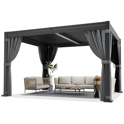 10x12 louvered pergola - pergola, outdoor
