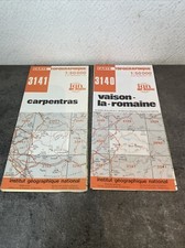 2 Anciennes Cartes Ign Carpentras Et Vaison La Romaine 3140 3141 Année 80