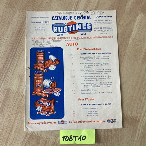 Catalogue rustines auto moto - rustines,