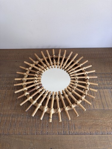 Miroir soleil rotin - miroir,