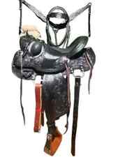 Premium Leather Wade Western Roping Ranch Tack Saddle For Horse 15".