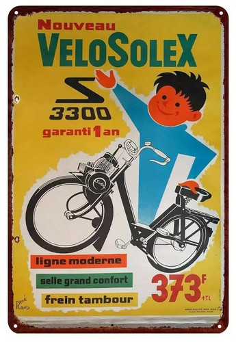 Plaque murale métal velo - plaque,