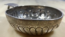 Tastevin in solid silver engraved "Verdier Eugène Dubroc" hallmark