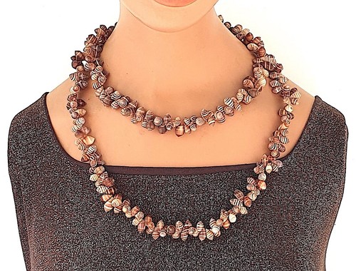Collier coquillages - collier, de
